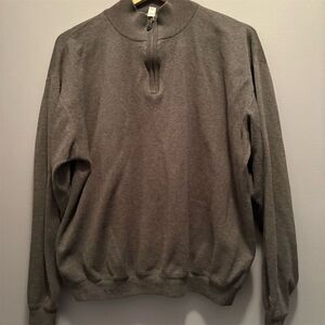 Cutter & Buck Men's L Gray Half Zip Pullover Sweater Casual